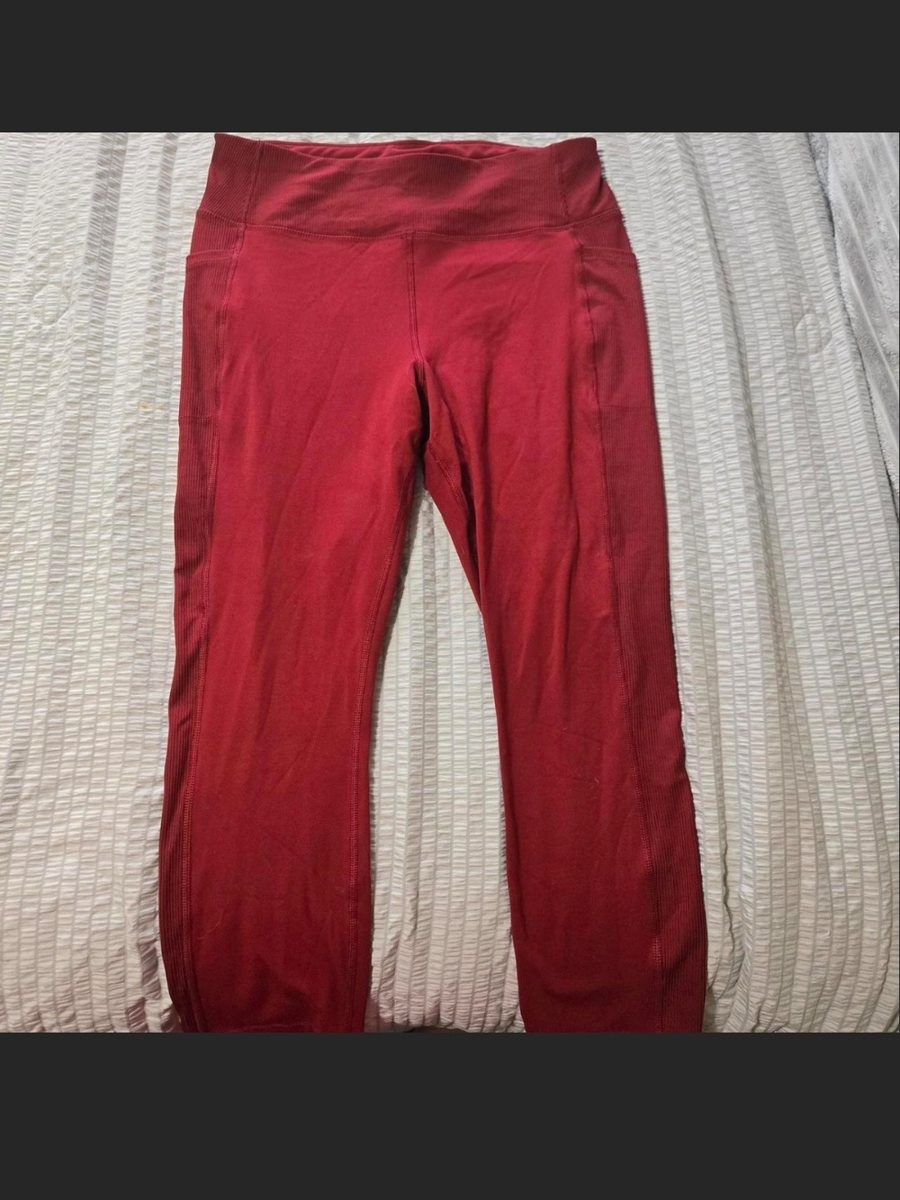Athletic Works Burgundy High-Waist Active Leggings